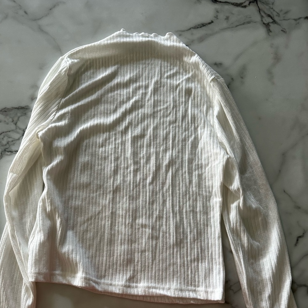 Women’s size large crop shirt low turtle neck